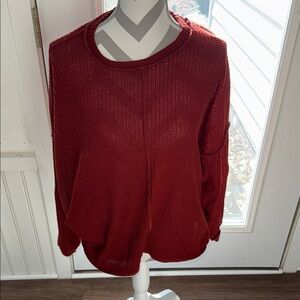 Zenana Outfitters Rust Knit Top